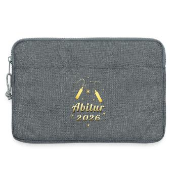 Abitur 2026 Goldglanz Design Abi 2026 Matura - Laptoptasche 13" - Grau meliert - Vorne