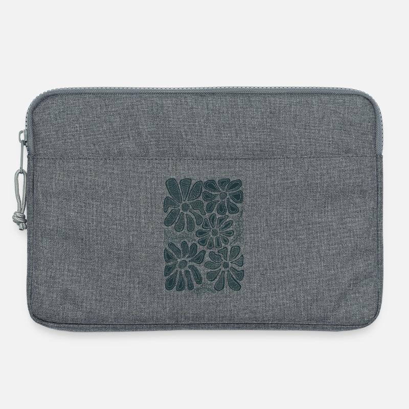 Doodle Daisy Bloom Blumen-Skizze - Laptoptasche 13" - Grau meliert