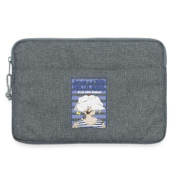 Nuage et tatouages marins - Sacoche pour ordinateur portable 13 pouces - gris chiné - Devant