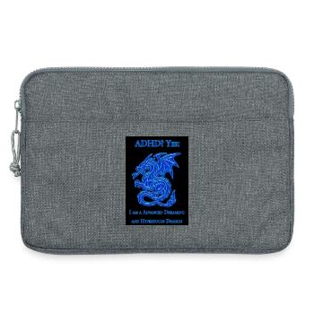 ADHD-Dragon - Laptop bag 13" - heather grey - Front