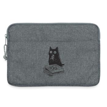Pizza Cat - Sacoche pour ordinateur portable 13 pouces - gris chiné - Devant