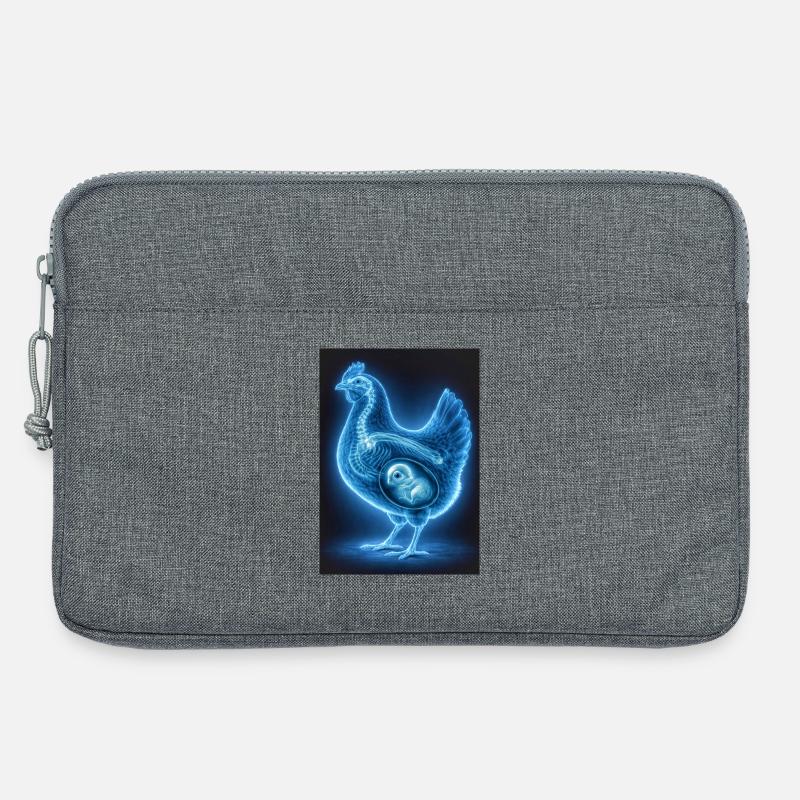 Neon-Poulet-Fetalkunst - Laptoptasche 13" - Grau meliert