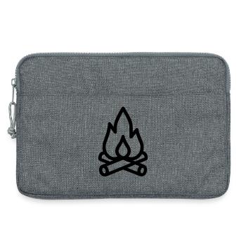 feu de camp - Sacoche pour ordinateur portable 13 pouces - gris chiné - Devant