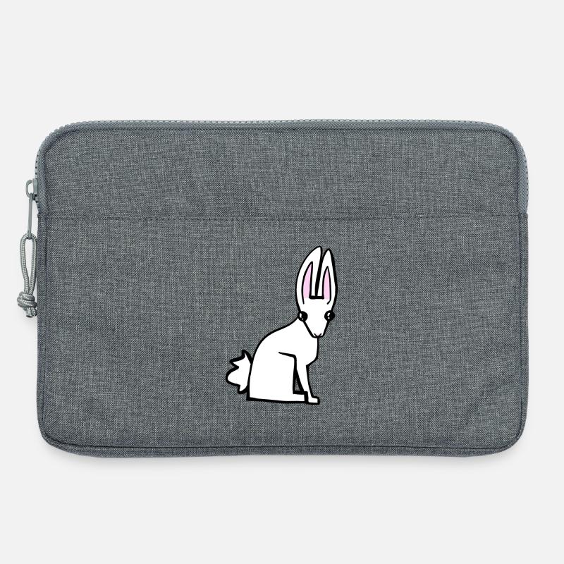 Weißer Hase - Laptoptasche 13" - Grau meliert