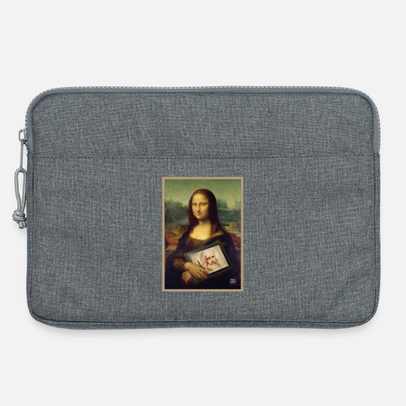 Mona Lisa Tablet Sketch Mashup - Laptop bag 13" - heather grey