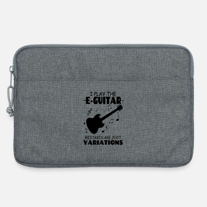 I_PlayThe_E Guitar_Mistakes_Are_Just_Variations - Laptop bag 13" - heather grey