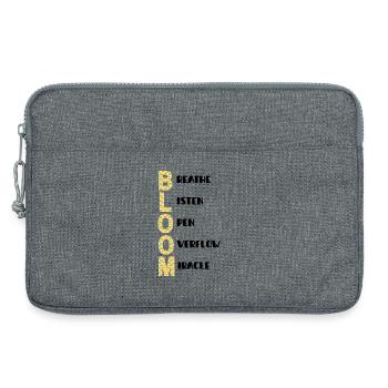 BLOOM Vertical Pattern Colors - Laptop bag 13" - heather grey - Front