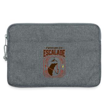 Escalade Canine: Harnais et Montagnes - Sacoche pour ordinateur portable 13 pouces - gris chiné - Devant