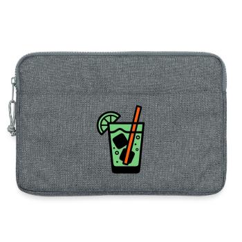 Cocktail Glass Summer Drink Vacances de garçon pour filles - Sacoche pour ordinateur portable 13 pouces - gris chiné - Devant