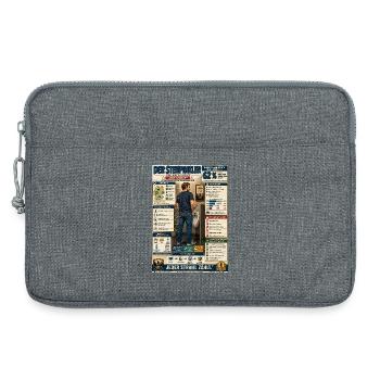 Der Stehpinkler – jeder Strahl zählt - Laptoptasche 13" - Grau meliert - Vorne