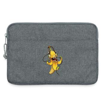 Banana Beat Mascot - Laptop bag 13" - heather grey - Front