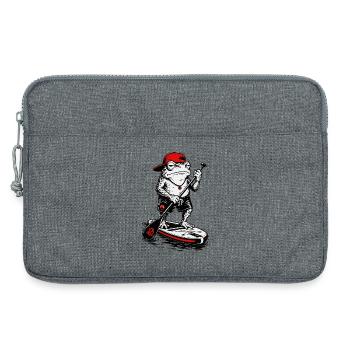 Drôle de planche de paddle SUP Stand Up paddle - Sacoche pour ordinateur portable 13 pouces - gris chiné - Devant