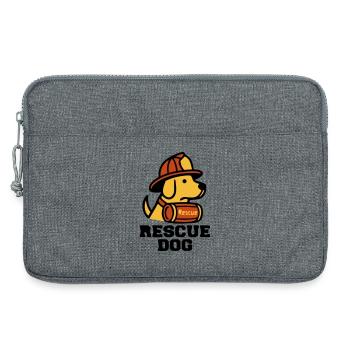 Feuerwehrhund Rescue Dog Logo - Laptoptasche 13" - Grau meliert - Vorne