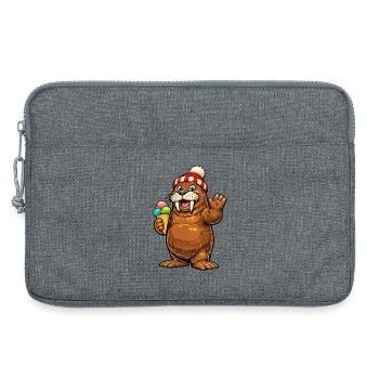 Morse avec cornet de glace - Sacoche pour ordinateur portable 13 pouces - gris chiné - Devant