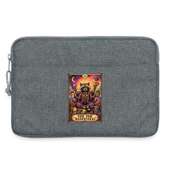 Paw Paw Maderfakas – Magical Raccoon - Laptop bag 13" - heather grey - Front