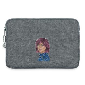 Pop Fashion Violett Porträt - Laptoptasche 13" - Grau meliert - Vorne