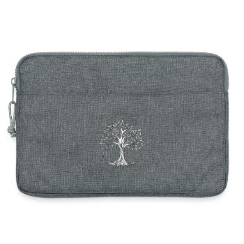 Ahnenbaum in schwarzer Tinte - Laptoptasche 13" - Grau meliert - Vorne