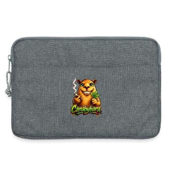 Canabybara Cannabis Humor - Laptop bag 13" - heather grey - Front
