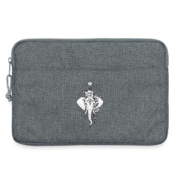 Blumen-Elefantenmandala-Schmuck - Laptoptasche 13" - Grau meliert - Vorne