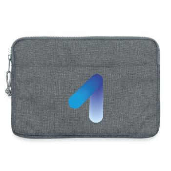 Abstract 1, modern & digital - Laptop bag 13" - heather grey - Front