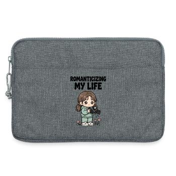 Das Leben durch die Kamera genießen - Laptoptasche 13" - Grau meliert - Vorne