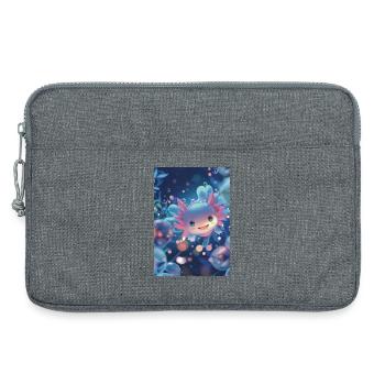 Poisson féerique des abysses axolotl - Sacoche pour ordinateur portable 13 pouces - gris chiné - Devant