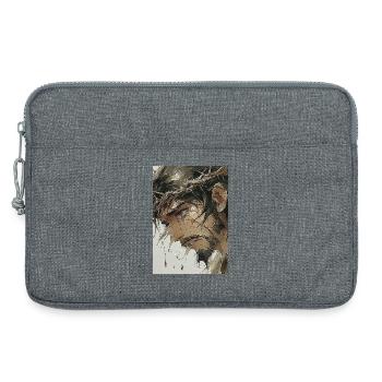 Portrait Crown Thorns - Laptop bag 13" - heather grey - Front