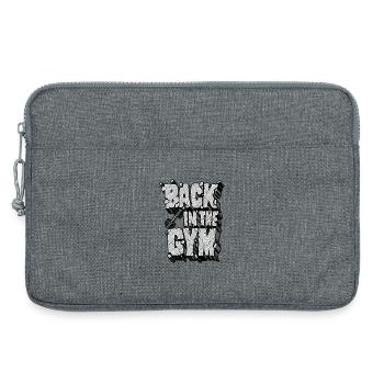 Retour à la salle – Statement Design d’entraînement fitness - Sacoche pour ordinateur portable 13 pouces - gris chiné - Devant