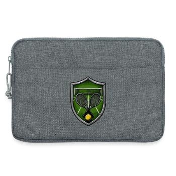 Bouclier de tennis avec raquettes - Sacoche pour ordinateur portable 13 pouces - gris chiné - Devant