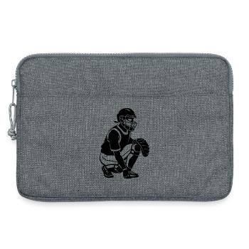 Fastpitch Softball Catcher - Laptop bag 13" - heather grey - Front