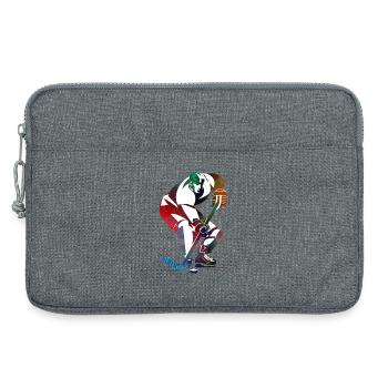 Art du hockey sportif - Sacoche pour ordinateur portable 13 pouces - gris chiné - Devant