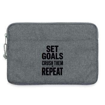 Ziele setzen, zerstöre sie, wiederhole es - Laptoptasche 13" - Grau meliert - Vorne