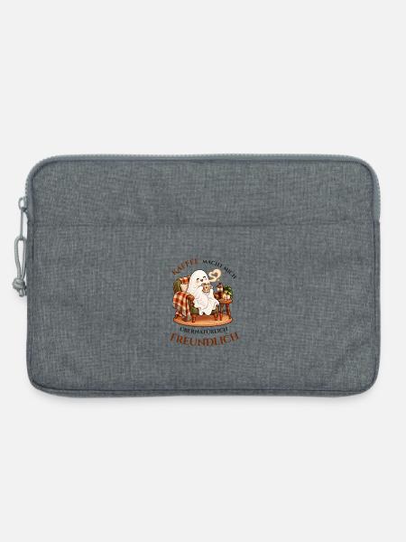 Kaffeegeist in bester Laune - Laptoptasche 13" - Grau meliert
