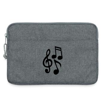 Partition de musique - Sacoche pour ordinateur portable 13 pouces - gris chiné - Devant