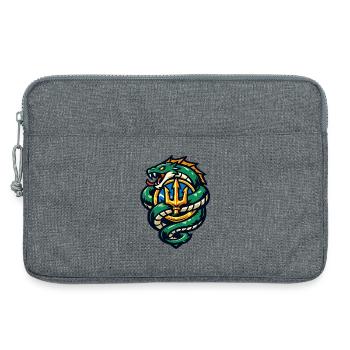 Drache mit Dreizack-Emblem - Laptoptasche 13" - Grau meliert - Vorne