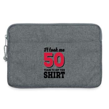 It took me 50 years to get this shirt - Sacoche pour ordinateur portable 13 pouces - gris chiné - Devant
