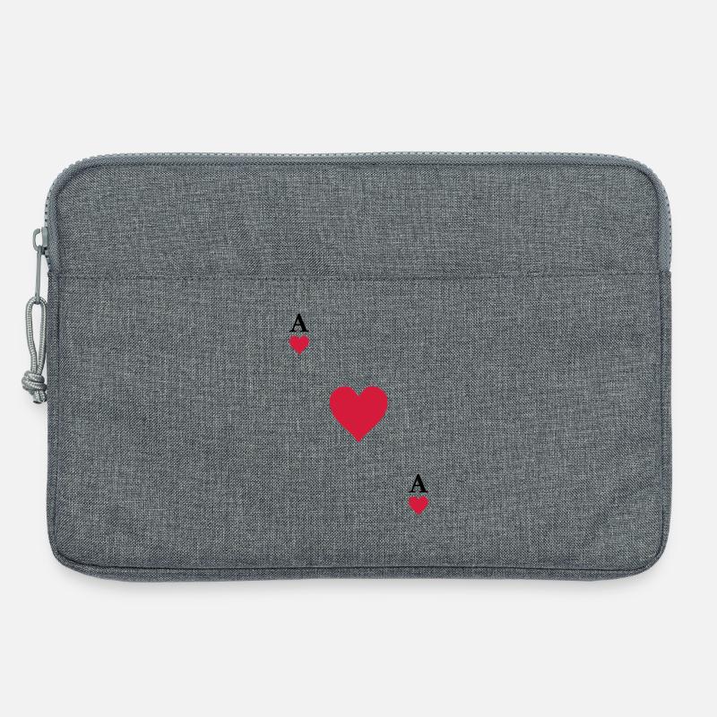 Herz Ass - Laptoptasche 13" - Grau meliert