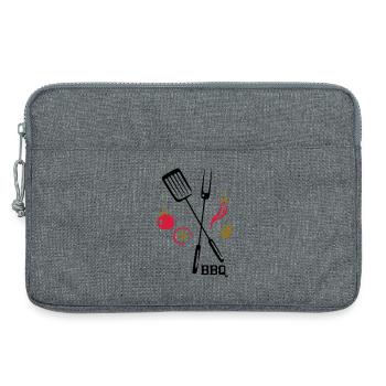 BBQ, barbecue, grillen, kochen - Laptoptasche 13" - Grau meliert - Vorne