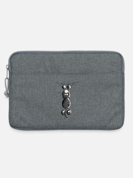 Kratzbürstige Katze - Katzen - Laptoptasche 13" - Grau meliert