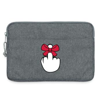 branleur spectacle majeur insulte baise vous f - Sacoche pour ordinateur portable 13 pouces - gris chiné - Devant