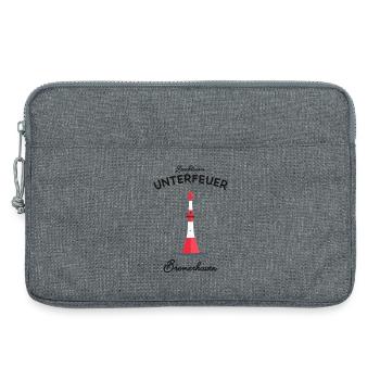 Bremerhaven, Leuchtturm Unterfeuer, Nordsee - Laptoptasche 13" - Grau meliert - Vorne