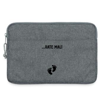 Babyfüße Schwanger Schwangerschaft Statement Mama - Laptoptasche 13" - Grau meliert - Vorne