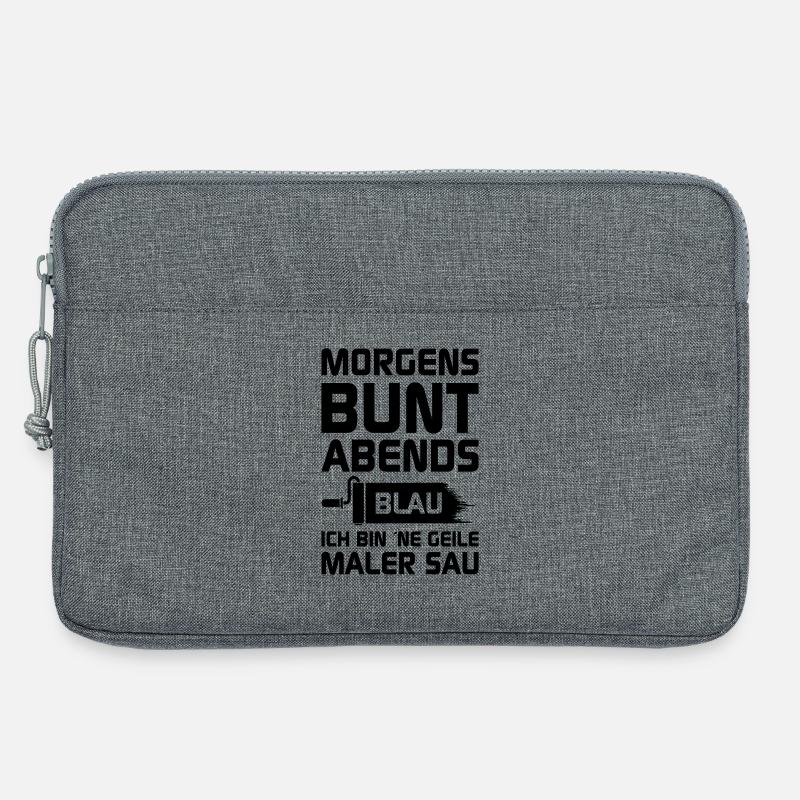Geile Maler Sau - Laptoptasche 13" - Grau meliert