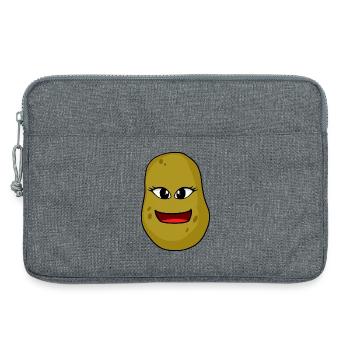 Visage de pomme de terre amical Visages pommes de terre - Sacoche pour ordinateur portable 13 pouces - gris chiné - Devant