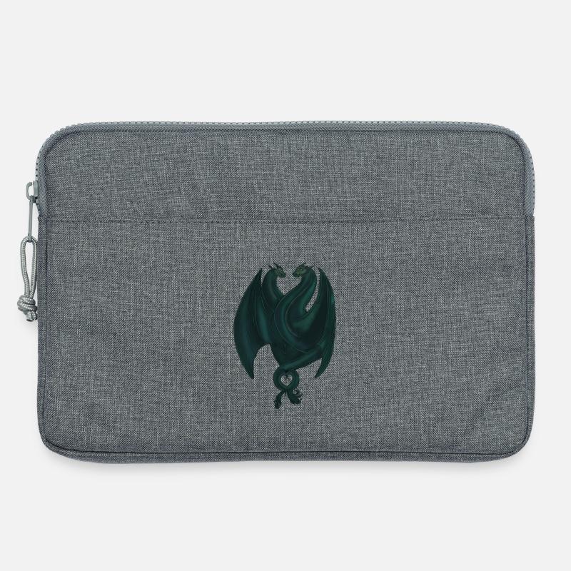 Drachen-Liebe - Laptoptasche 13" - Grau meliert
