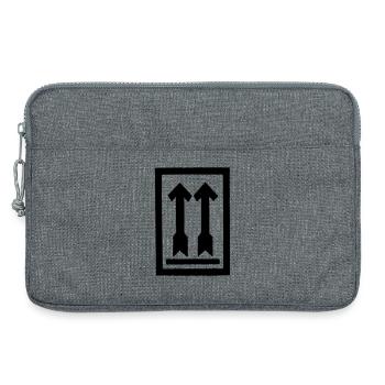 Allongé droit - Sacoche pour ordinateur portable 13 pouces - gris chiné - Devant