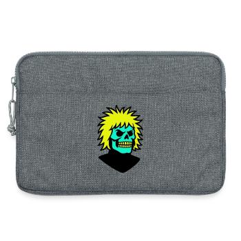 Skullman with a cool hairstyle - Laptop bag 13" - heather grey - Front
