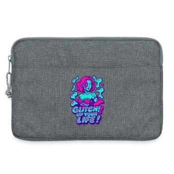 Glitch dans votre vie ! Femme Cyborg - Sacoche pour ordinateur portable 13 pouces - gris chiné - Devant
