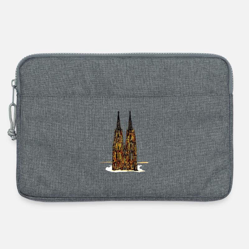 Kölner Dom - Laptoptasche 13" - Grau meliert