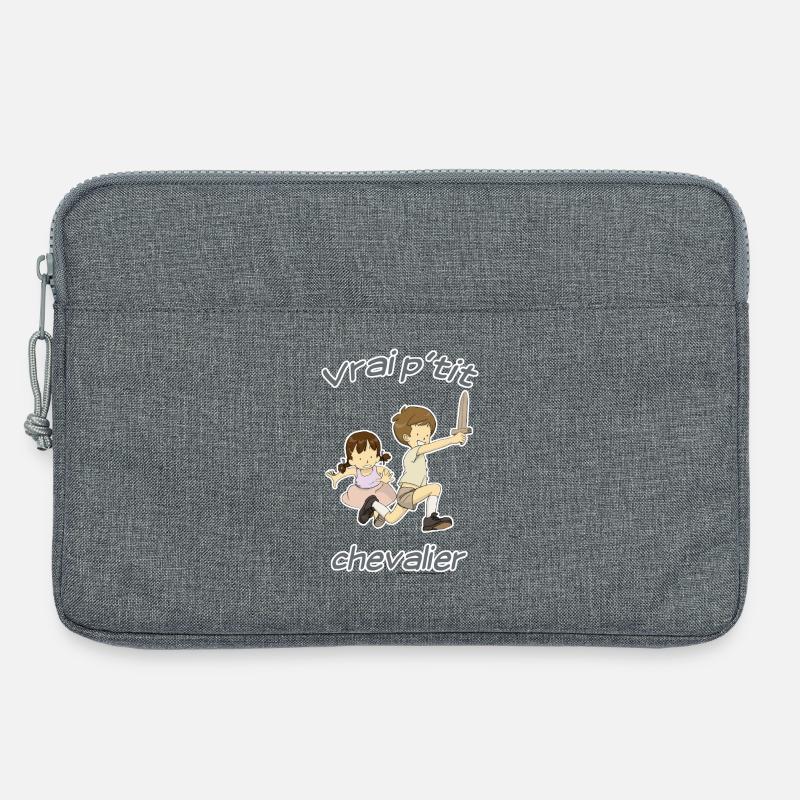 Echter kleiner Ritter - Laptoptasche 13" - Grau meliert